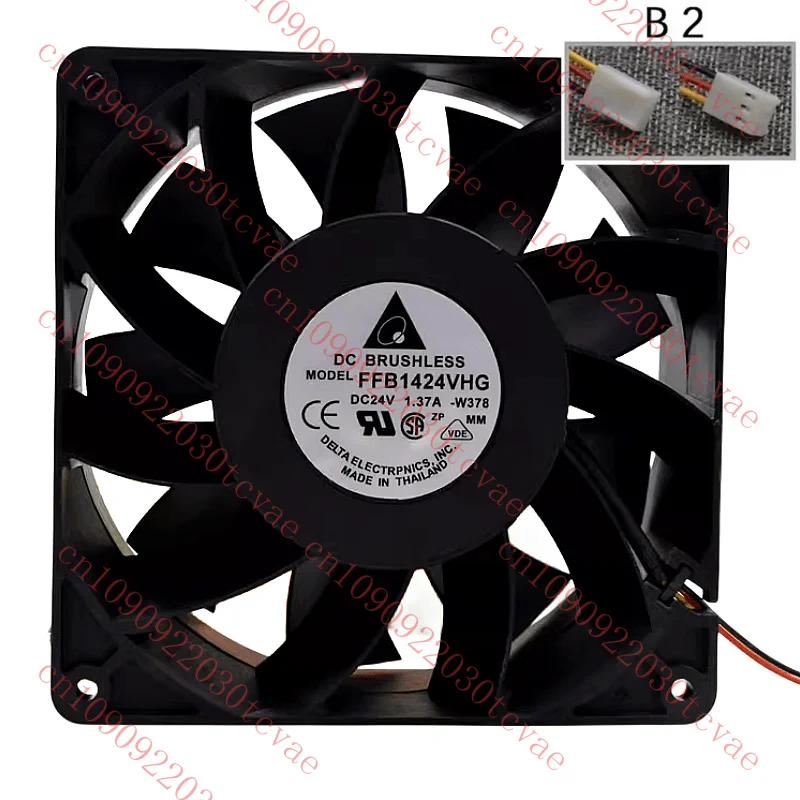 

New FFB1424VHG 14050 14CM 24V 1.37A Fan Drive 3-line Winds Fan for 140*140*50mm