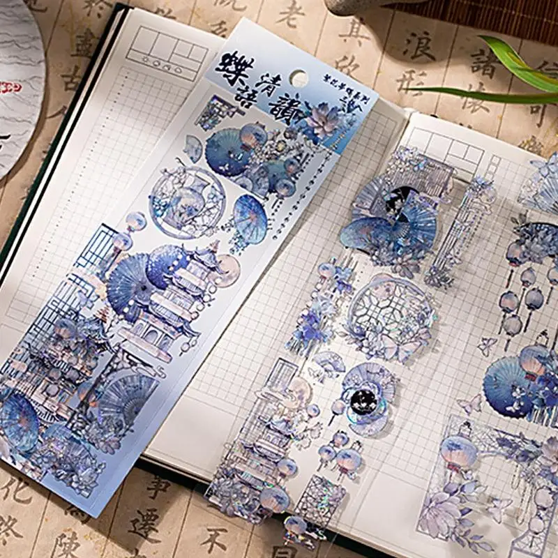 R53C Künstlerischer Buch-Ästhetischer Aufkleber, dekorativer Scrapbook-Aufkleber für Erwachsene, Studenten – Detail 4