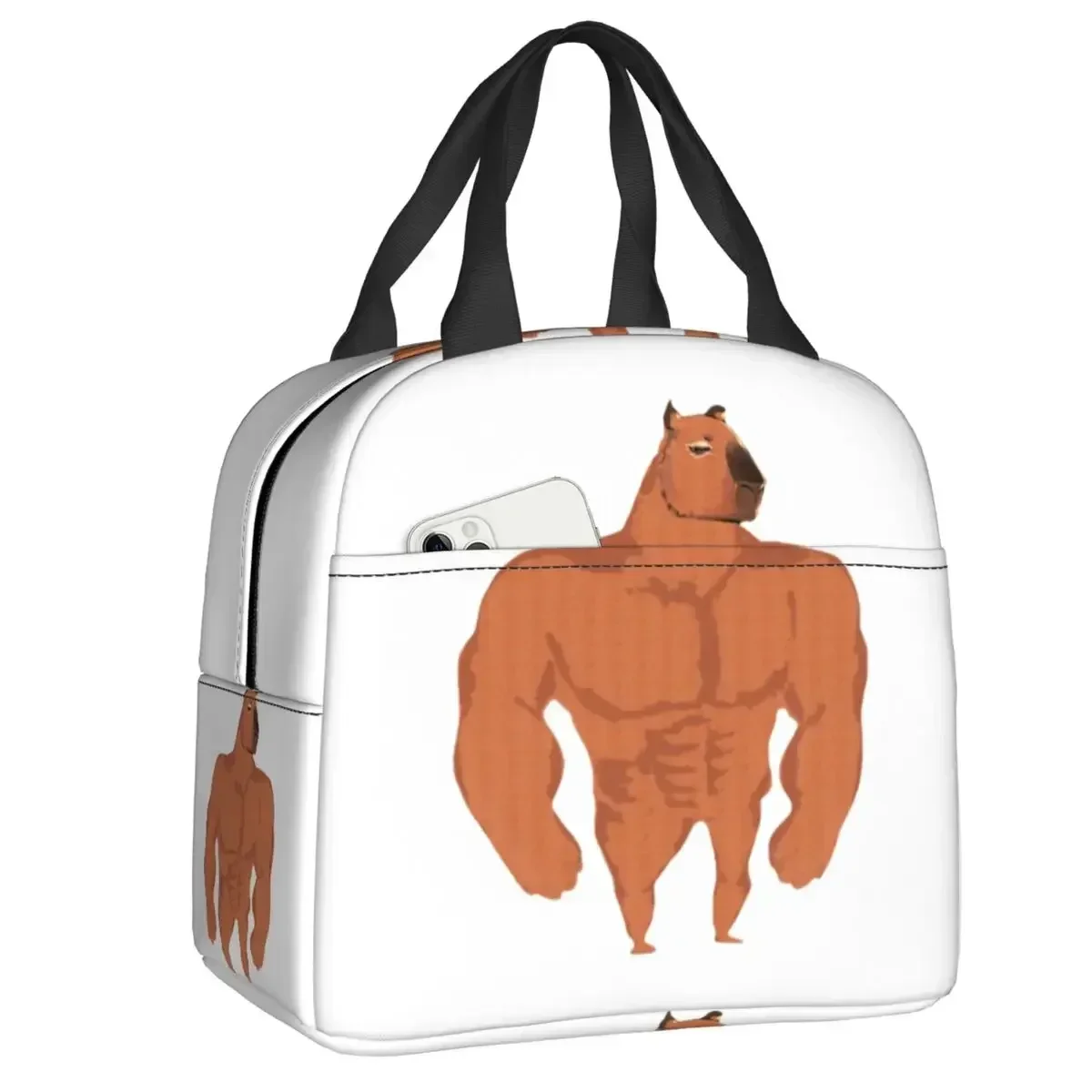 Capybaras Collage Insulated Lunch Bags for Outdoor Picnic Leakproof Thermal Cooler Bento Box Women Children
