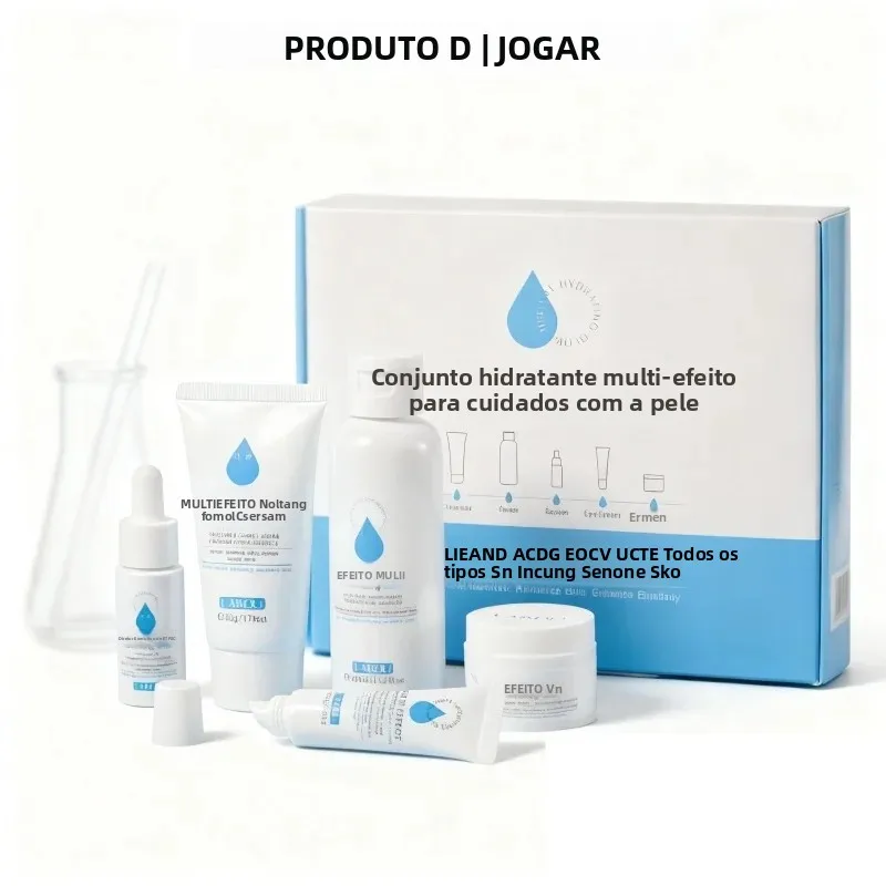 Coleção de cuidados com a pele hidratante endurecimento creme soro tratamento para os olhos com ácido hialurônico limpador toner hidratante