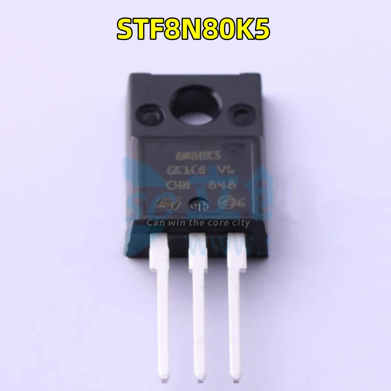 1-100 PCS/LOT New STF8N80K5 N channel 800V 6A MOS wire screen 8N80K5 TO-220F