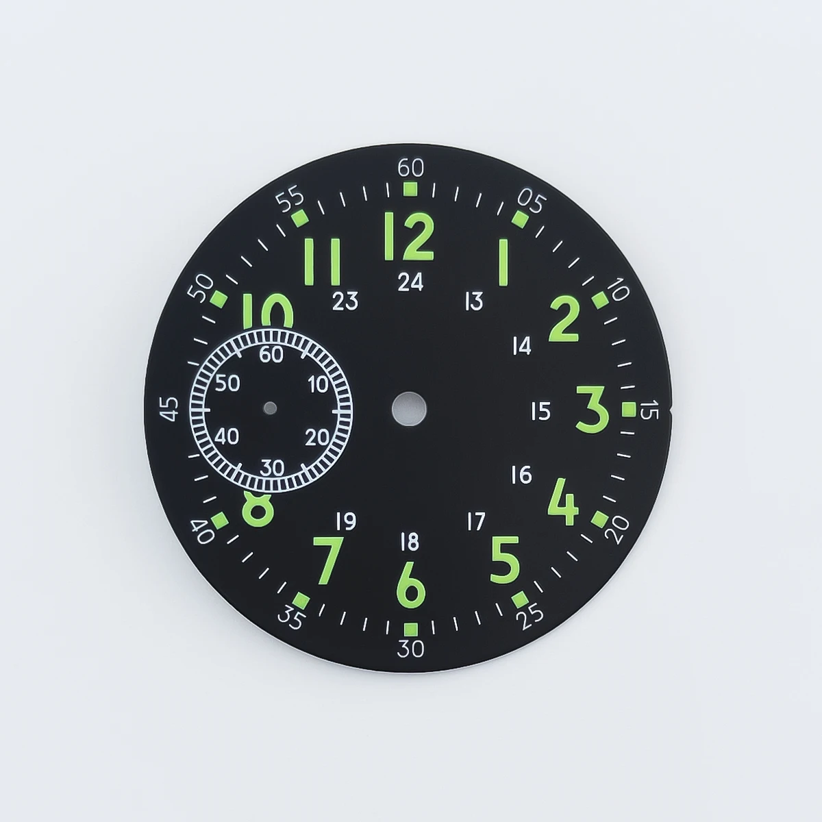 Manbushijie 38.9mm black gray sterile watch dial luminous marks dial fit ETA 6497 or st36 movement