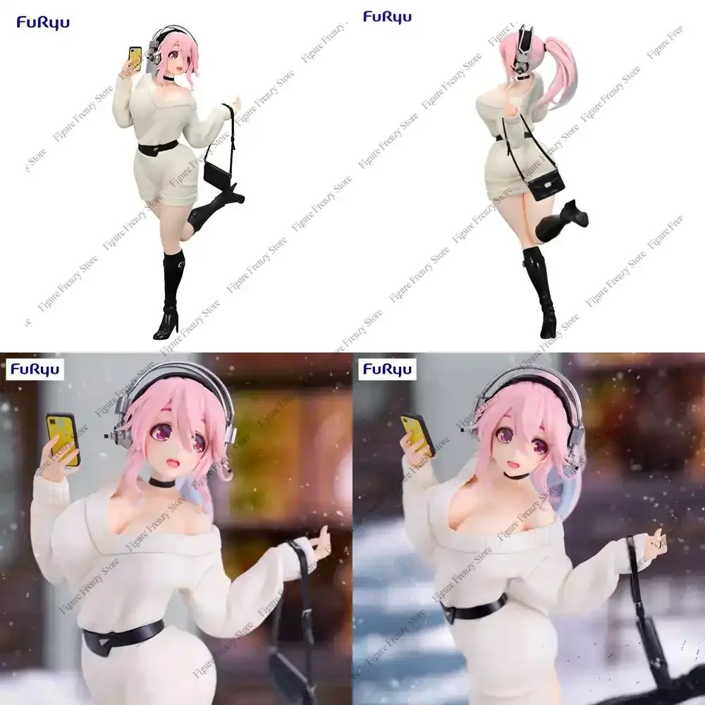 

Special Offer Original FURYU SUPER SONICO Winter Memories PVC 21cm Anime Action Figure Toy Collectible Gift for Children Desk