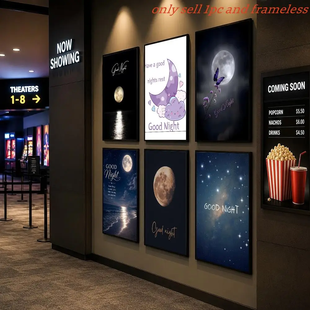 For Sleep Sweet Dreams Starry Sky Poster Poster Painting Wall Art Pictures Living Room Home Decor