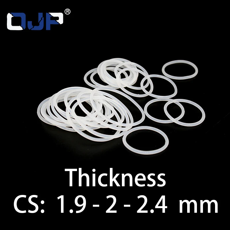 O-ring thickness 1.9/2/2.4mm CS silicone VMQ sealing high temperature resistant gasket rubber ring complete in specifications