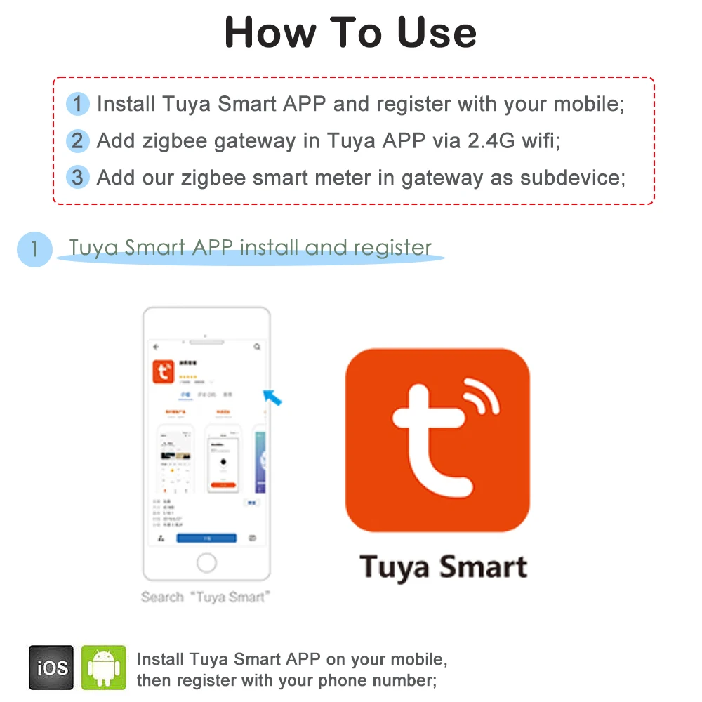 Zigbee Tuya Dreiphasiger 100A Smart Energy Power Monitor mit Externem Stromwandler CT 380V /415V 50Hz 60Hz – Detail 15
