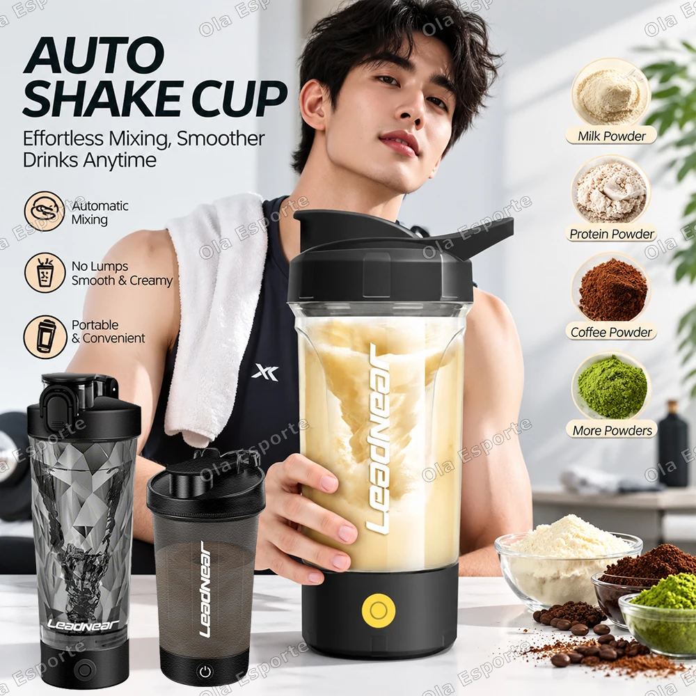 2027 Electric Shaker Cup 400-700ml Self-Stirring Intelligent Shaker For Protein Shake Meal Replacement Portable Sport Mixing Cup
