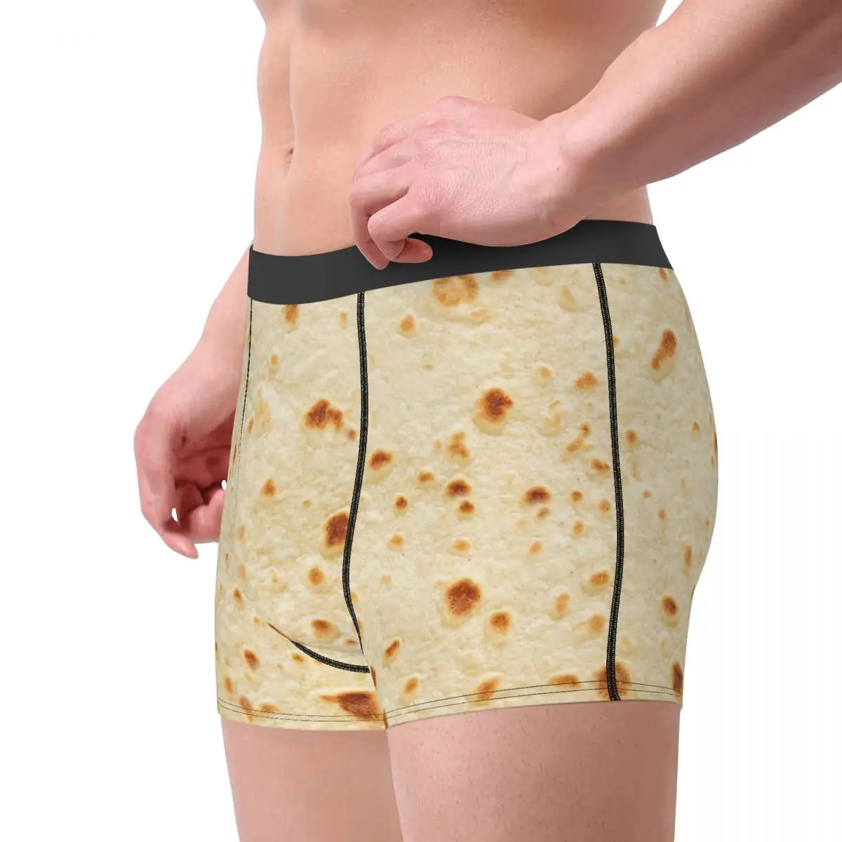 Burrito Flour Tortilla Design Food Meme Underpants Homme Panties Man Underwear Comfortable Shorts Boxer Briefs