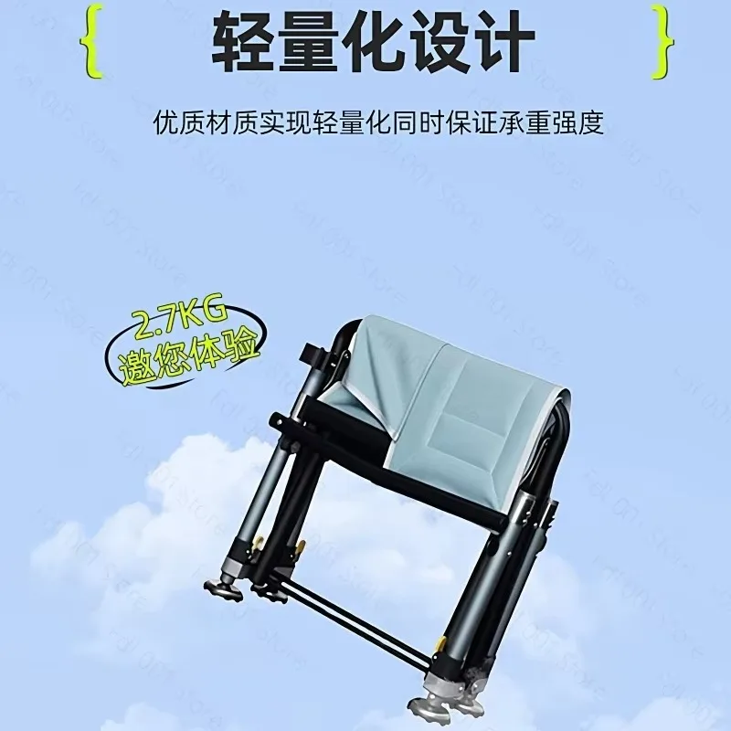 Aluminum Alloy Folding Fishing Chair Portable Small Outdoor Tackle Stool for Fishing Activity