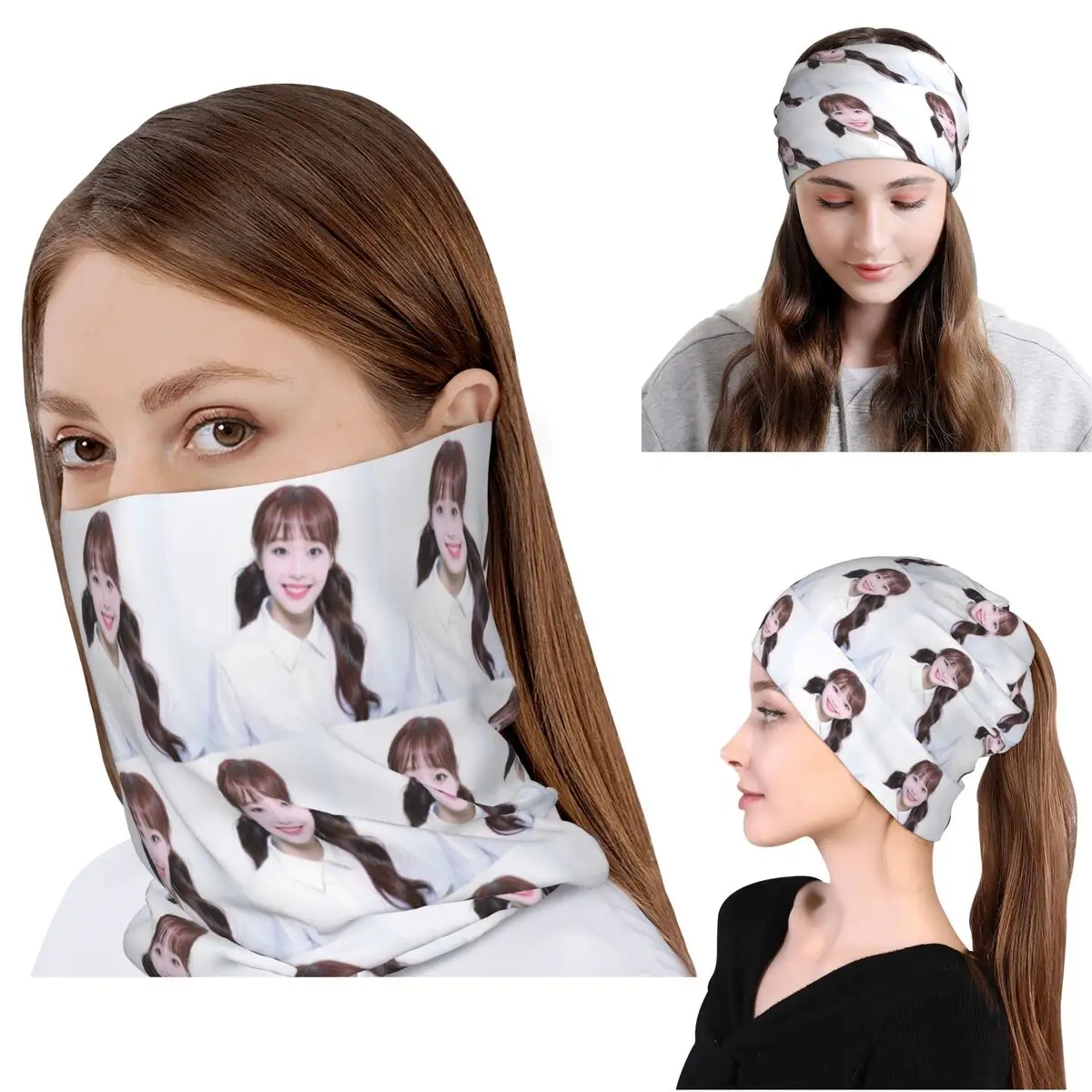 Chuu Loona Bandana Halstuch, Maske, Schal, vielseitig einsetzbar, Fahrradschal, Mütze, Unisex, für Erwachsene, atmungsaktiv