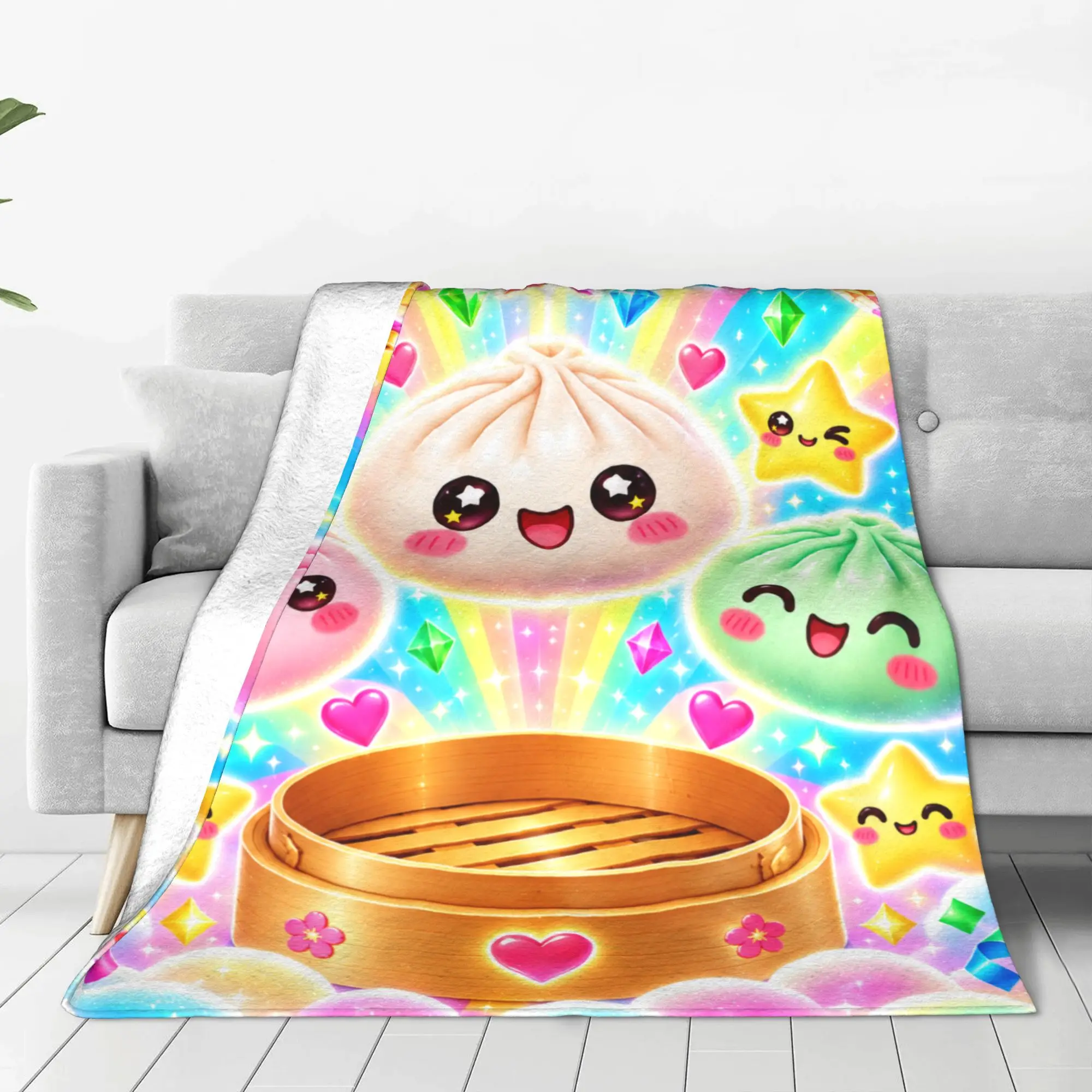 1PC Dumplings in the sky Blanket Throw Blanket  Novelty Warm Blanket All Season Gift