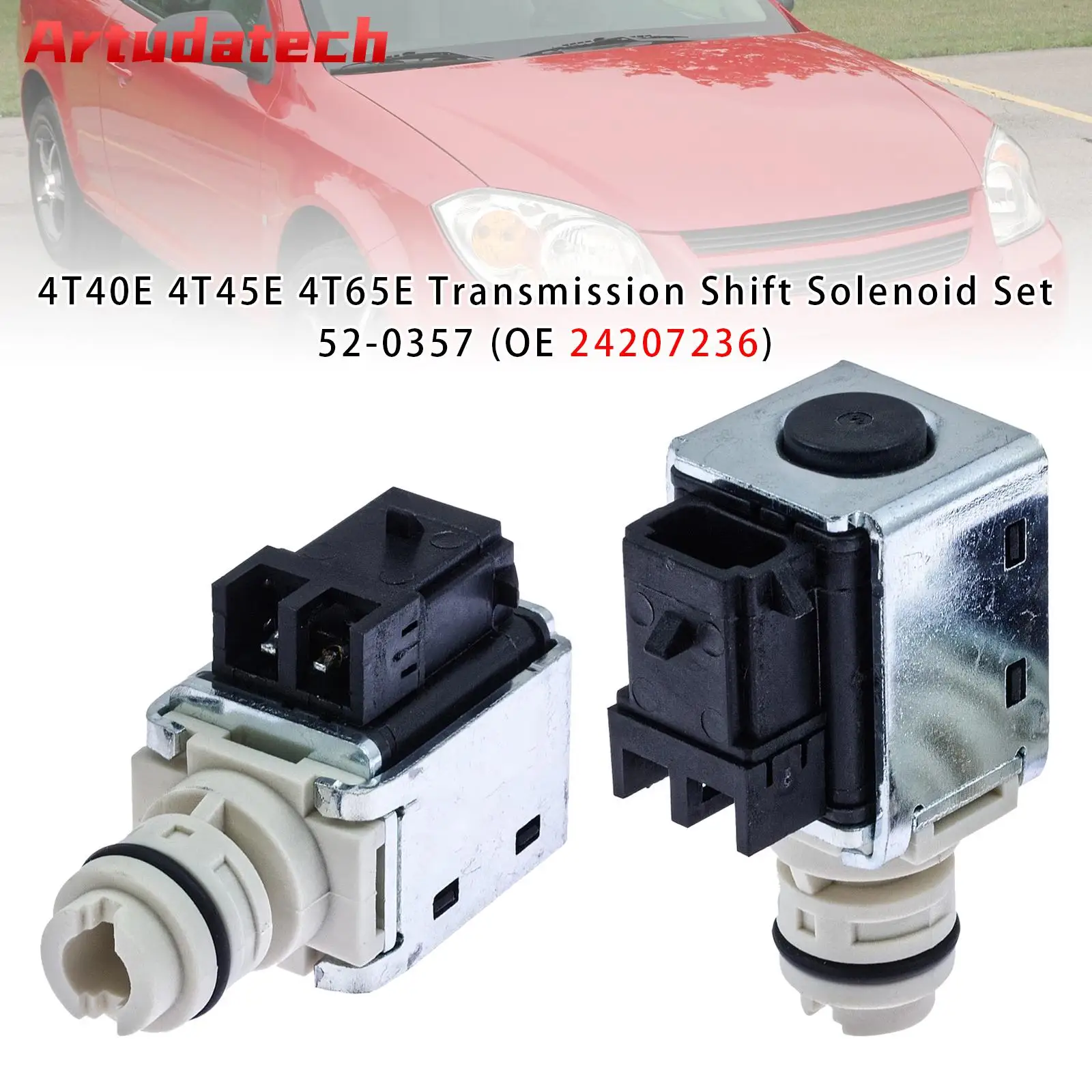 Artudatech 4T40E 4T45E 4T65E Juego de solenoides de cambio de transmisión 52-0357 (OE 24207236) D14421A 41860R 33955 42871
