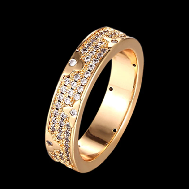 

Zlxgirl Classic Fashion woman's Zriconia Crystal finger ring jewelry Metal Copper Mirco paved zircon wedding ring anel aneis VAZ