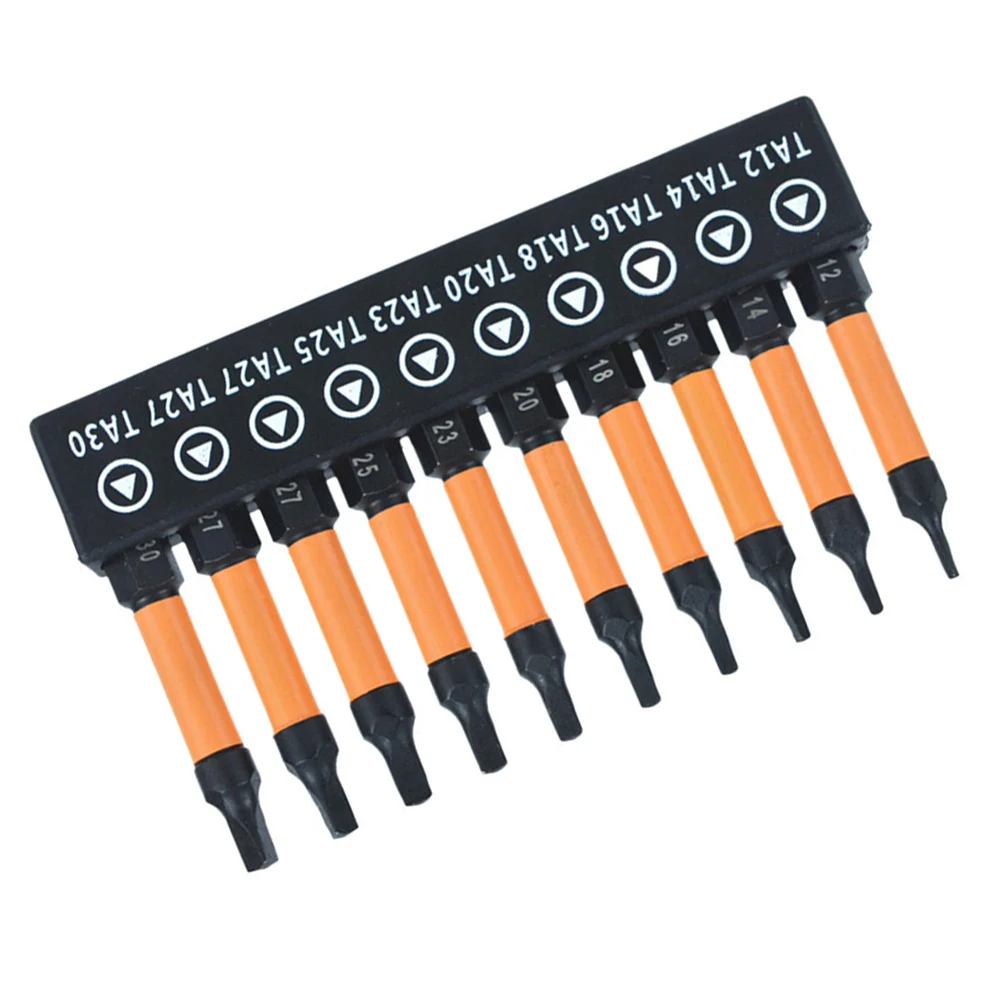 10 Pcs Screwdriver Bit Set 1/4inch Hexagonal Shank Screwdriver Head Quick Change For Impact Driver Triangle Hand Tools