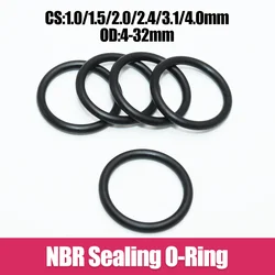 CS 1/1.5/2.0/3/4mm Rubber O-Ring NBR O Ring Plumbing Sealing Gasket Black Nitrile Spacer Oil Resistance Round Seal Washer Orings