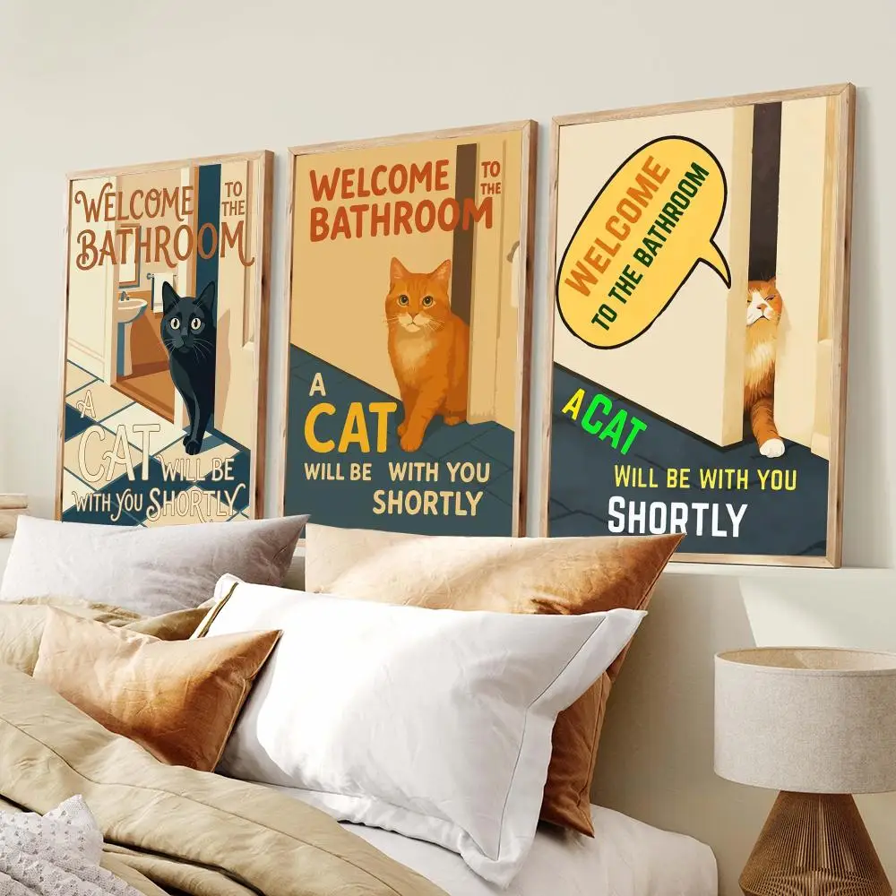 K-Kitty and Puppy Poster PP Wall Posters Celebrity Cartoon Art Prints for Bedroom Office Waterproof Gift