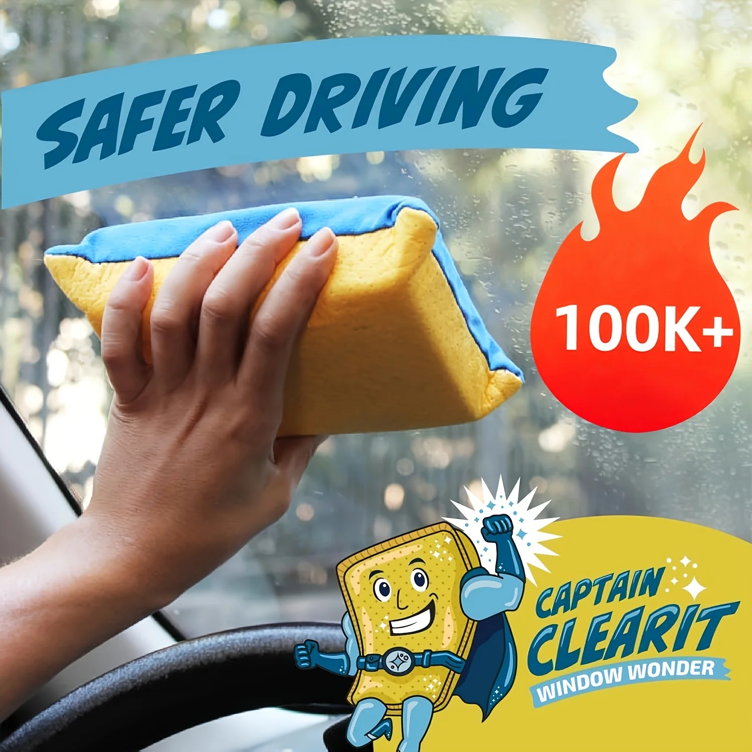 A Piece of Window Defogging Sponge Is Super Absorbent and Leaves No Traces Making It Very Suitable for Mirrors Glass and Windows