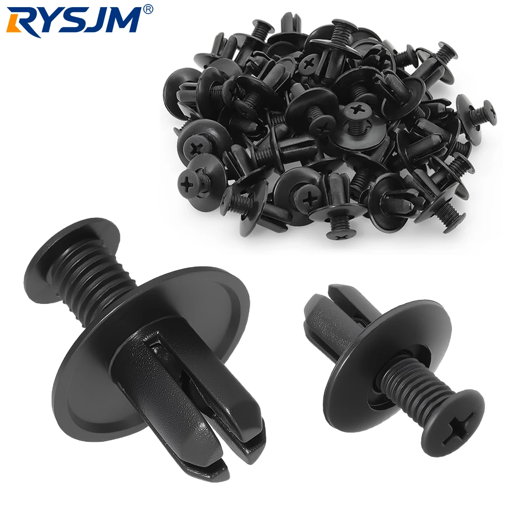 10/20/30/50/100pcs 8mm Plastic Rivets Fastener Clips Car Bumper Fender Push Pin Clip Universal For Toyota Ford Kia Nissan Yamaha