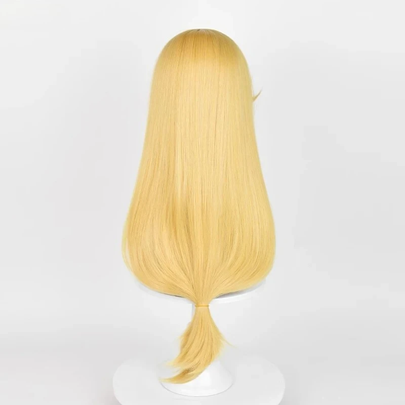 Applejack Cosplay Wig Anime Long Golden Yellow Scalp Wig Heat Resistant Synthetic Hair Anime Party Wigs