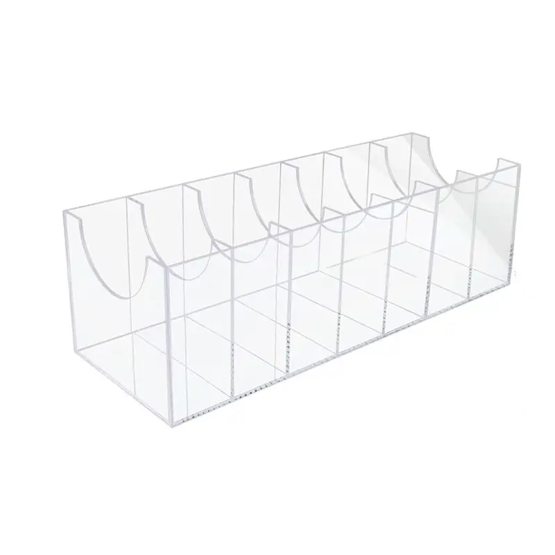

A74E-Belt Organizer, Acrylic Belt Storage Holder For The Closet 7 Compartments Display Case For Tie And Bow Tie Durable Easy Ins