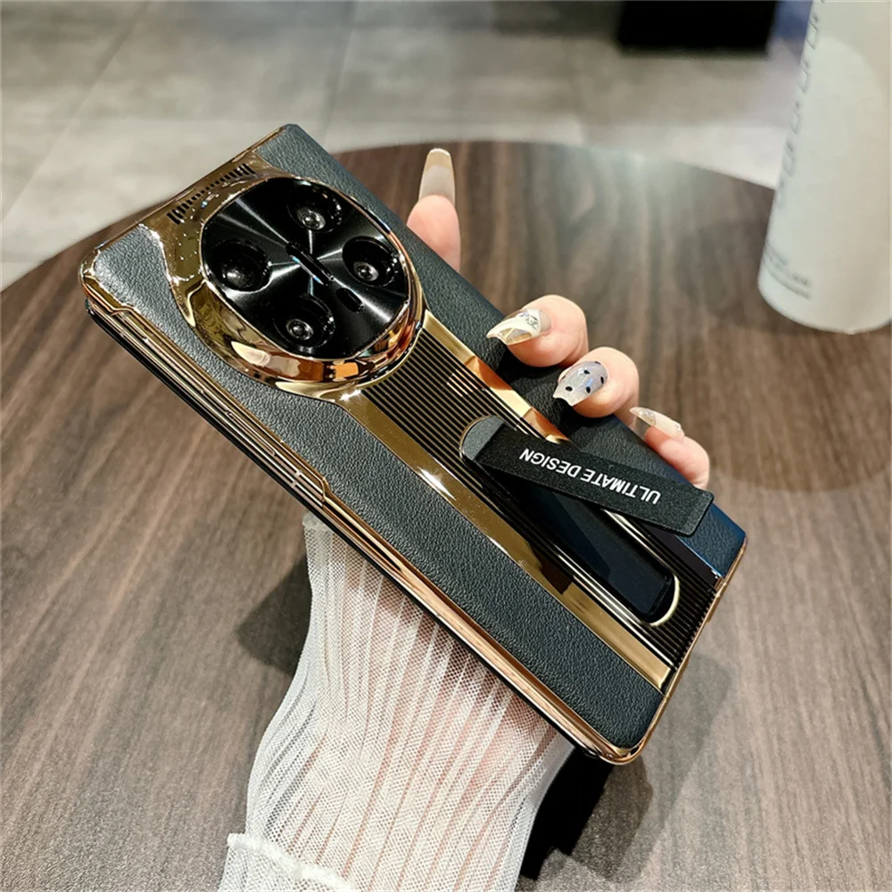 Flip Leather Cover Phone Case For HuaWei Mate X3 X5 X6 Bracket Protective PC Hard Shell Fashion For HuaWei Mate X6 Back Cover view 5