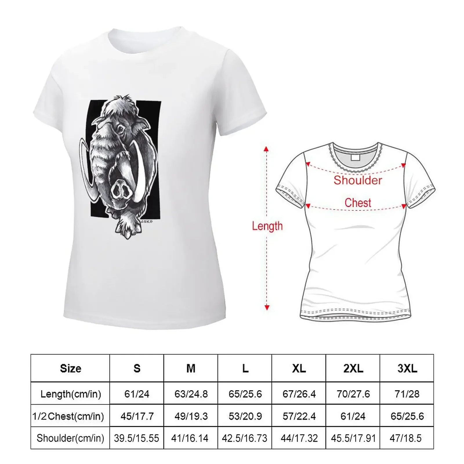 Mammoth T-shirt shirts graphic tees summer tops tight shirts for Women