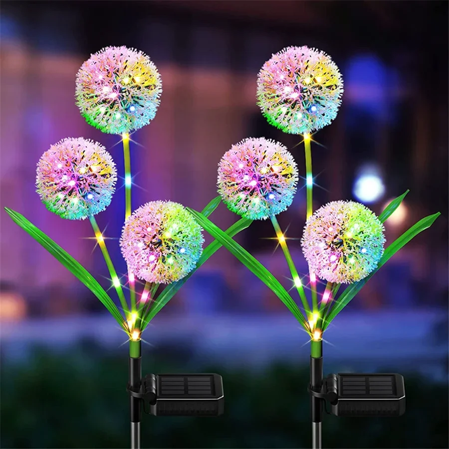 

Solar Led Light Outdoor 1/3 Heads Dandelion Lights IP65 Waterproof Landscape Lawn Lamps for Park Patio Pathway Garden Decoration