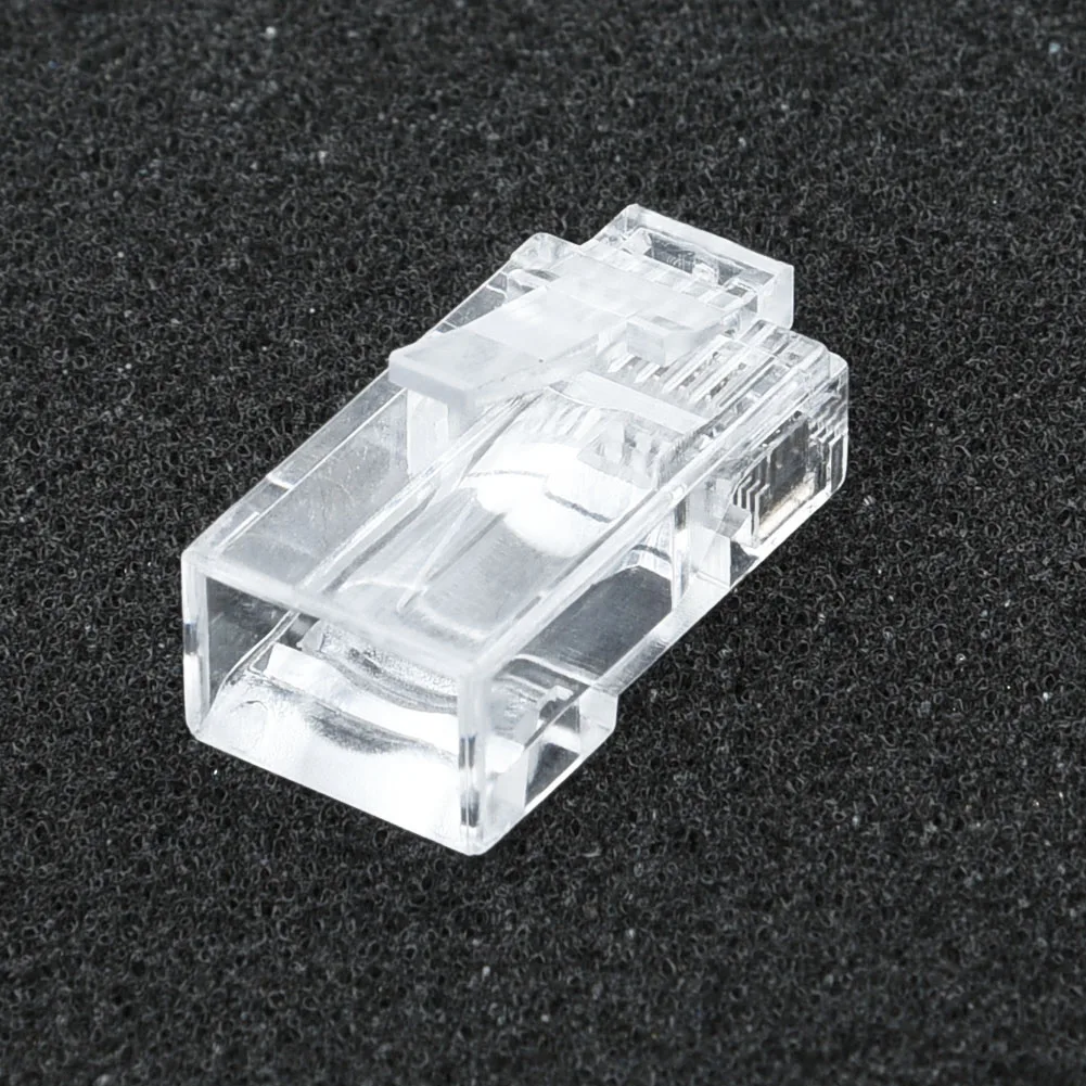 

Network Connector Plugs Strong Plasticity 8P8C Replacement Transparent Networking Adapter CAT6 Cable Clip EZ Hub