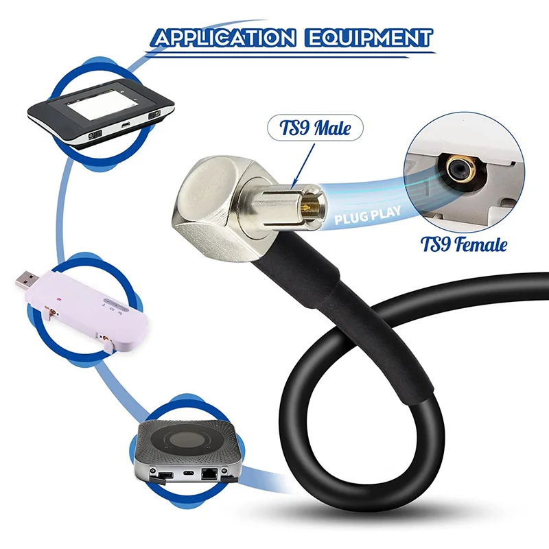 【Superdeals】 Cable adaptador de antena 4G SMA hembra a TS9 macho 15Cm 8 Uds para enrutador de antena externa Huawei E5372 E5577 E5786 E5787