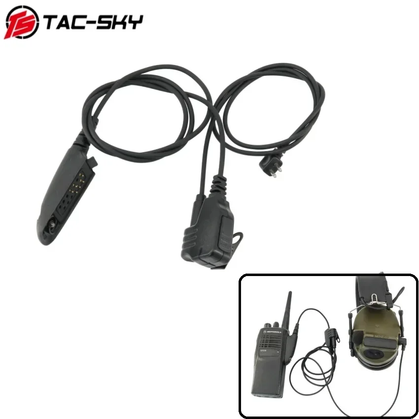 

TAC-SKY Tactical Headset Adapter MIC Cable for Tactical COMTAC Series IPSC Version Shooting Headphones for GP328 Walkie Talkies