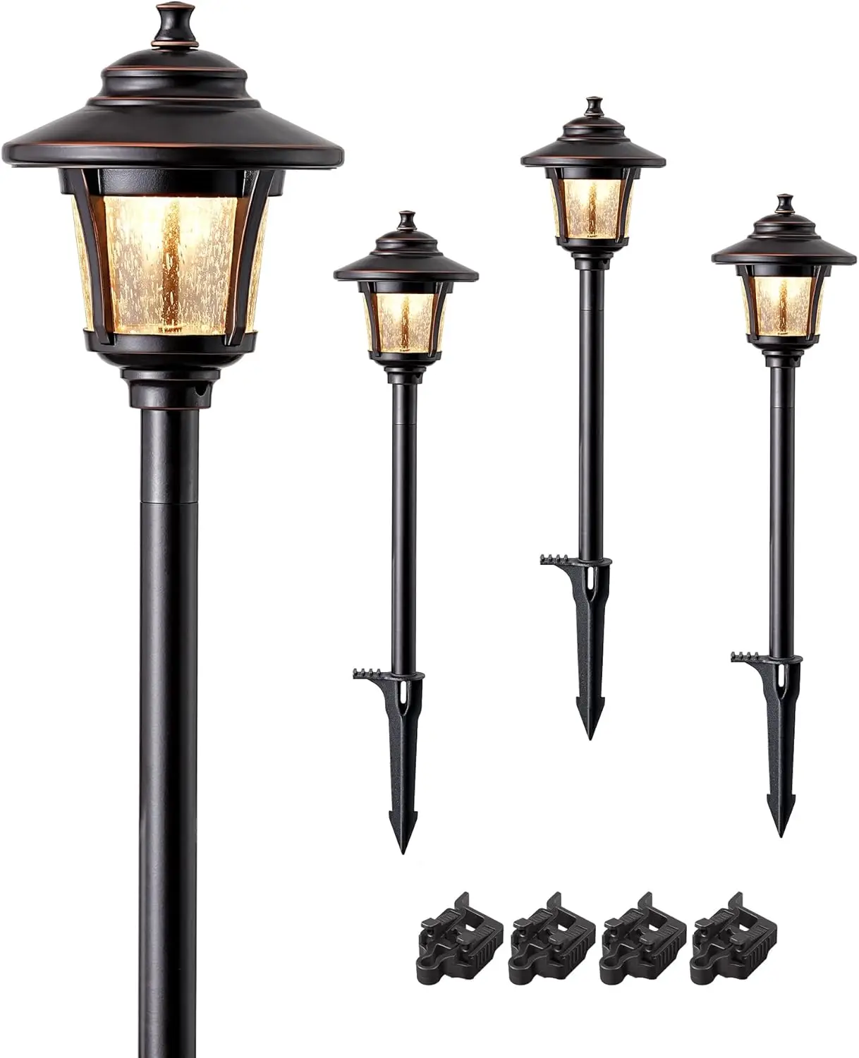 

Low Voltage Landscape Lighting, 12V 3W 120LM 3000K Outdoor Landscape Lighting & Accessories, Oil-Rubber Bronze Waterproof Electr