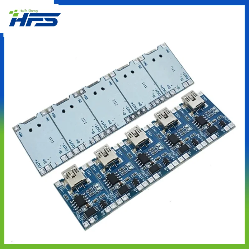 

5 pcs Mini USB 5V 1A 18650 TP4056 Lithium Battery Charger Module Charging Board With Protection Dual Functions 1A Li-ion