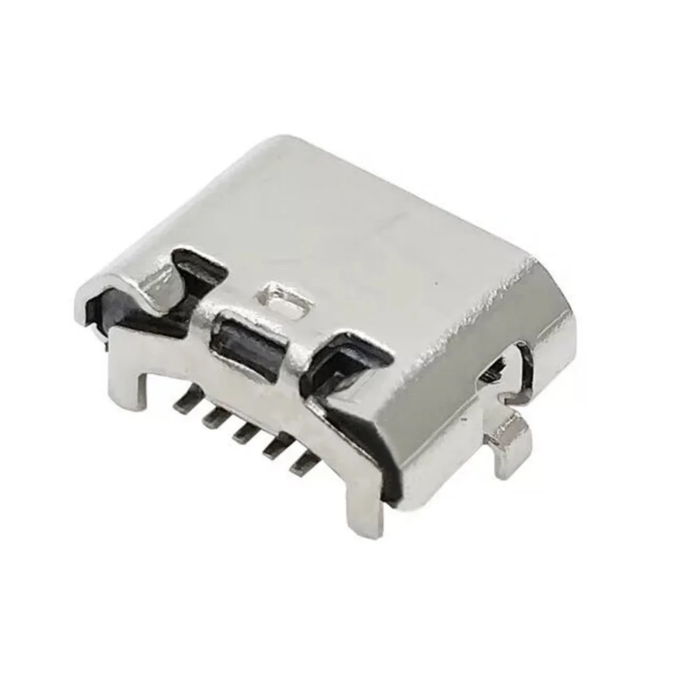 100pcs Micro USB Connector 5pin Jack Reverse Ox horn Charging Port Plug Socket Mini USB For Huawei 4X Y6 4A P8 C8817 max Lite