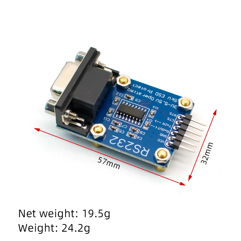 RS232 to UART TTL Serial Module TTL RS232 Male Female Mutual Conversion Module Serial Level Conversion to SP232 TTL Serial Port