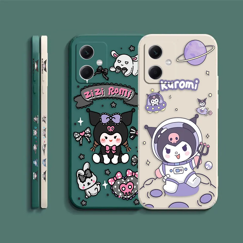 Cartoon Cute K-Kuromi Cat Phone Case For Redmi Note 12 11 11T 11R 11E 11S 10 9 9S 8 7 7S PRO PLUS 4G 5G Case Fundas Shell Capa