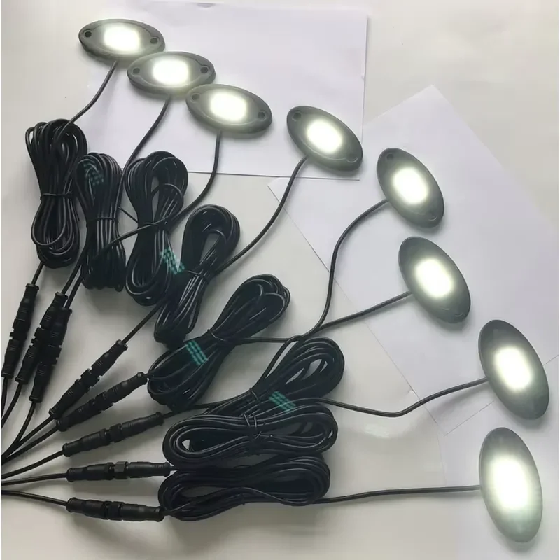 Wholesale&Retail 36pc Solid Color 12V Super White Color Led Rock Lights Universal Fits Atv Pod Light Truck Led Warning Light