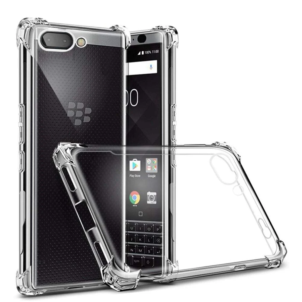 For Blackberry Keyone Key 2 Two BBF100 Case Clear TPU Silicone Shockproof Airbag Soft Back Cover Case for Blackberry Key one Two