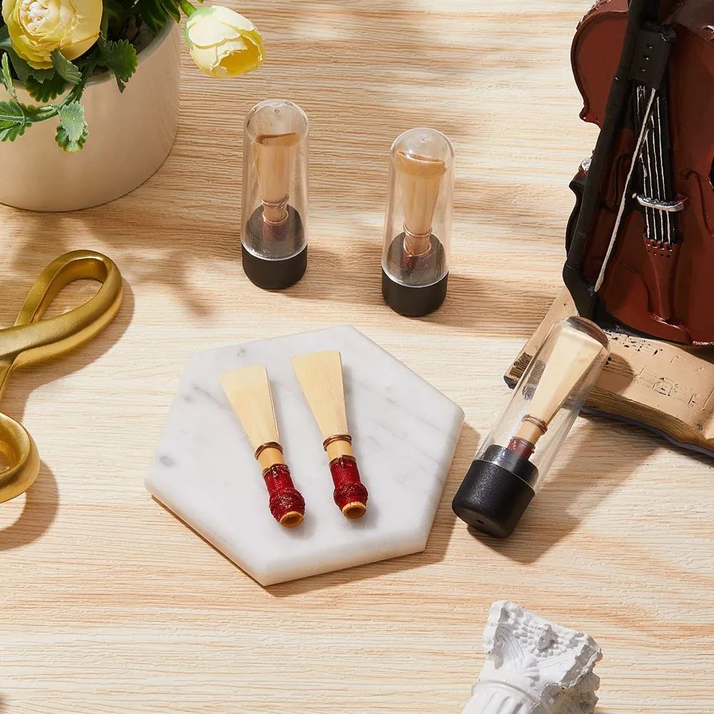 HOES-5 Pcs Bassoon Reed With 1 Bassoon Reed Protective Case Bassoon Reed Medium Soft Bassoon Reed Case Reeds Holder Box
