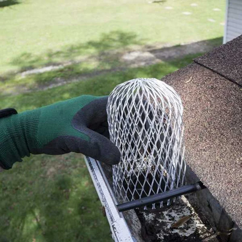 6 pacote de proteção de calha 3 Polegada filtro de alumínio expansível calha downspout guarda para parar folhas de bloqueio