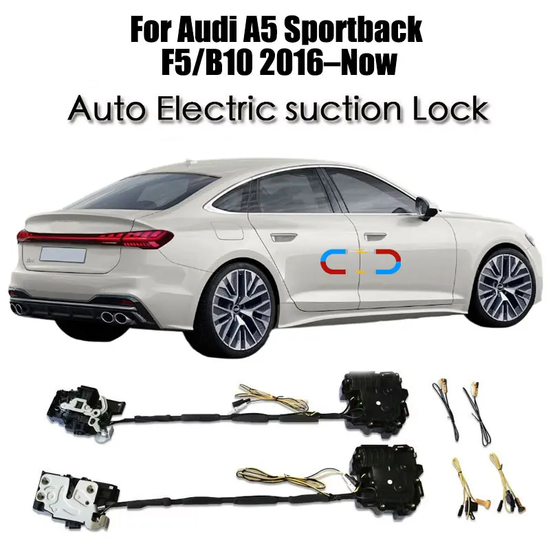 For Audi A5 Sportback F5/B10 2016+ Car Soft Close Door Latch Pass Lock Actuator Auto Electric Absorption Suction Silence Closer