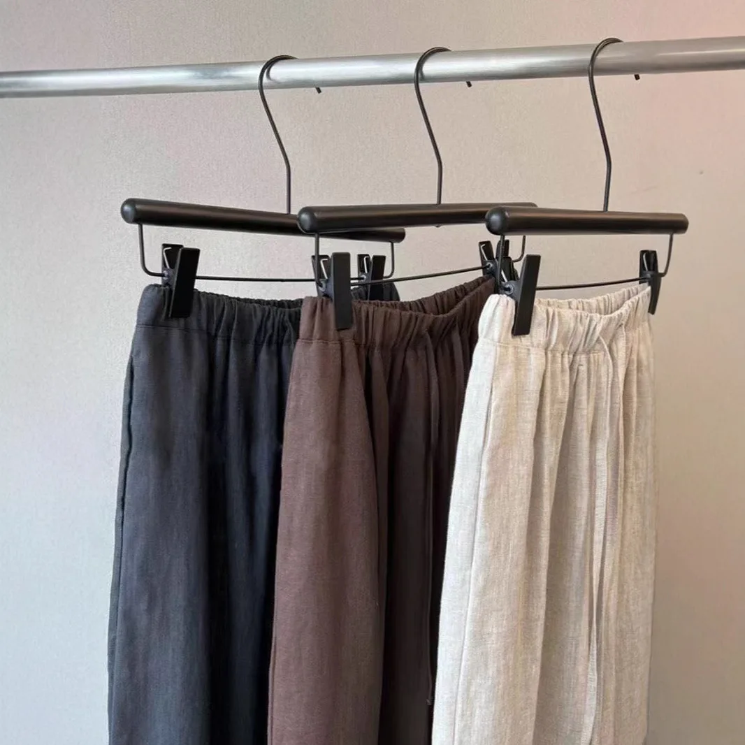 Summer-High-Waist-Linen-Pants-Women-Men-Fashion-Boho-Wide-Leg-Palazzo-Trousers-Brown-Casual-Loose-Beach-Drag-Pants