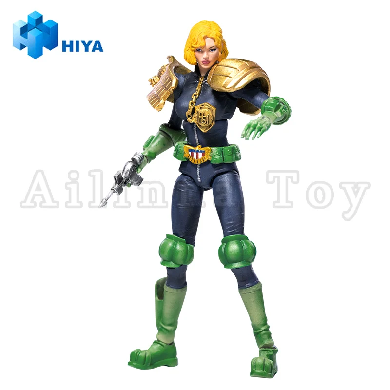 HIYA 1/18 4inch Action Figure Exquisite Mini Series Judge Dredd Judge Anderson Anime For Gift