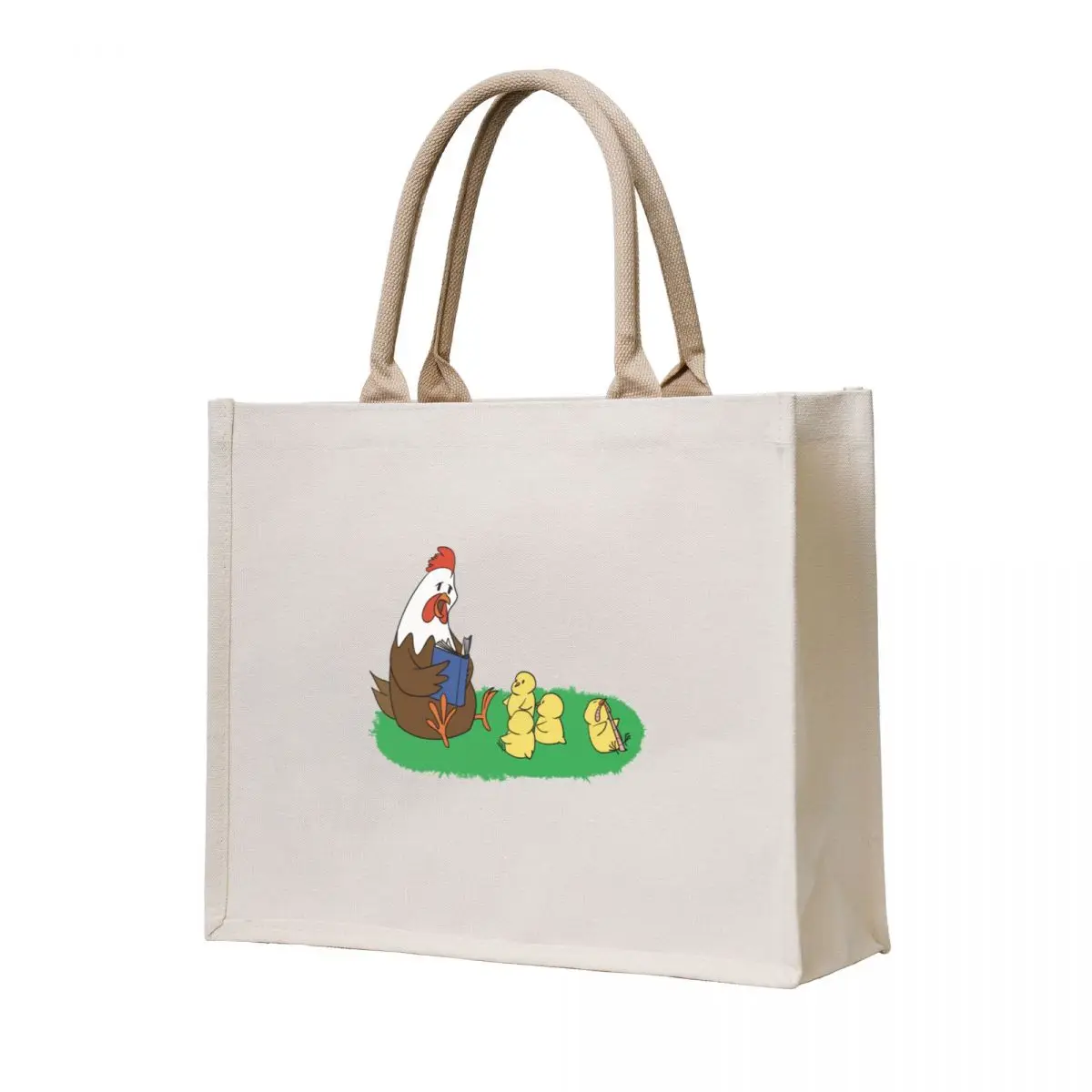 

Hen Reading to her Chicks Tote Bag shopping cart bags Women's shopper Gift bag