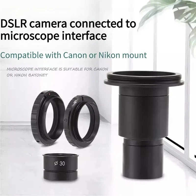 23.2mm 30mm Microscope To DSLR Camera Adapter T2 Mount Ring for Canon Nikon Sony Pentax – Microphotography Connector