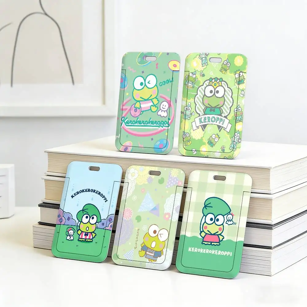 

Удобный шейный ремешок Kero Kero K-Keroppi с прозрачным держателем для ID-карты, прочный чехол для карты для бейджа сотрудника офиса.