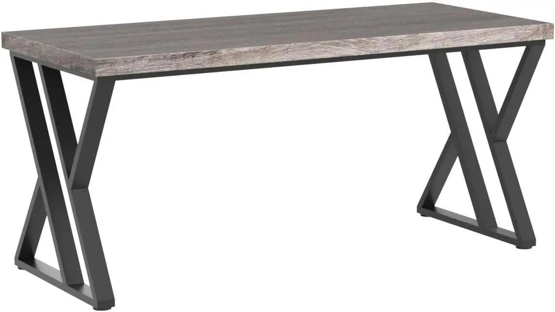 Tribesigns Writing Computer Desk, 55 inch Heavy Duty Study Desk with Z-Shaped Metal Leg, Modern Simple Home Office Computer Desk