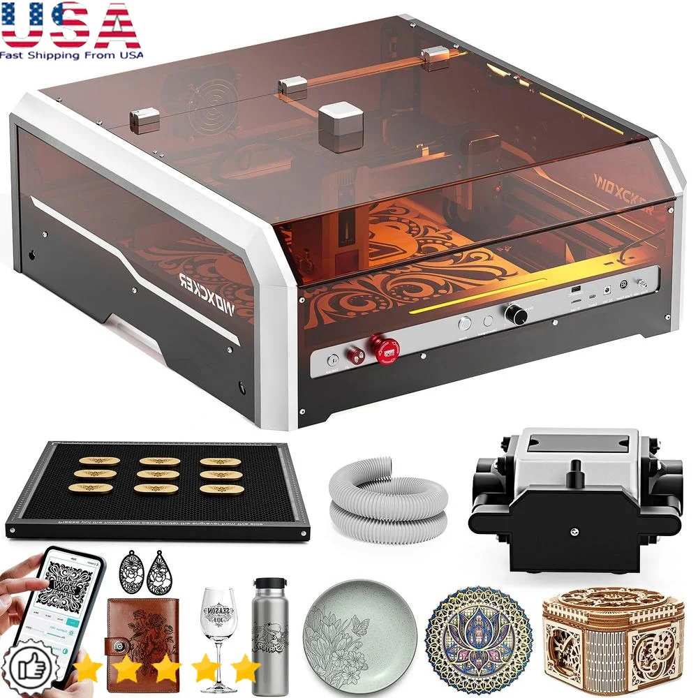 L8 MAX Laser Engraver Cutter Machine Kit Air Assist Camera 20W Power 40000mm/min Speed Enclosure Safety Easy Operation