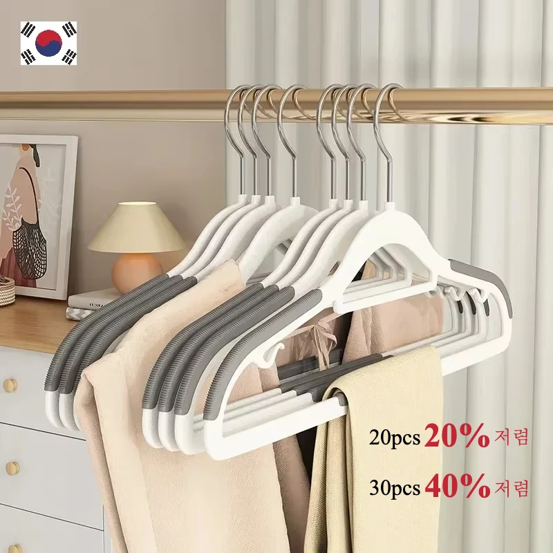 

Home Clothes Hanger, Traceless & Anti-slip, Shoulder-protecting Plastic, Dual-position Hanger, For Wet & Dry Clothing Use