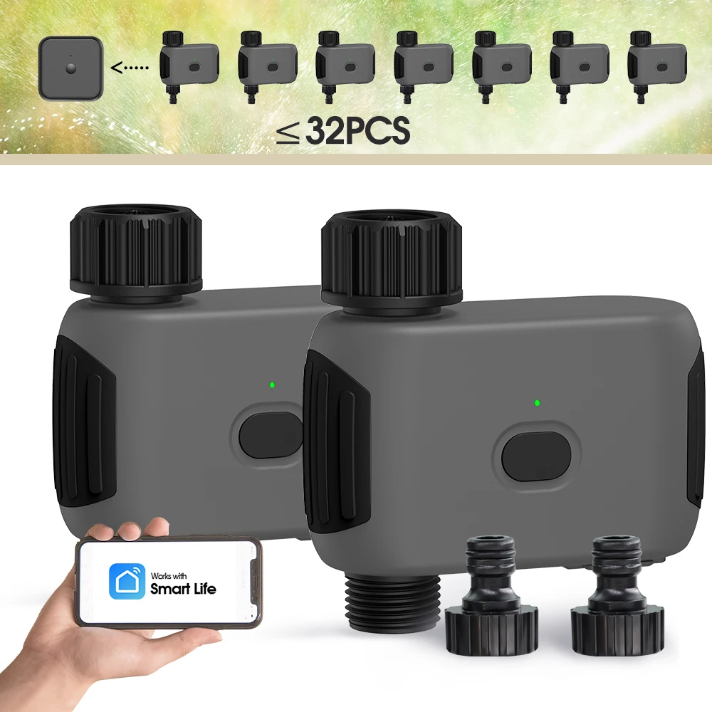 

Smart WiFi Bluetooth-Compatible Timed Irrigation Controller Solenoid Valve Faucet Hoses Programmable Electronic Indoor Outdoor