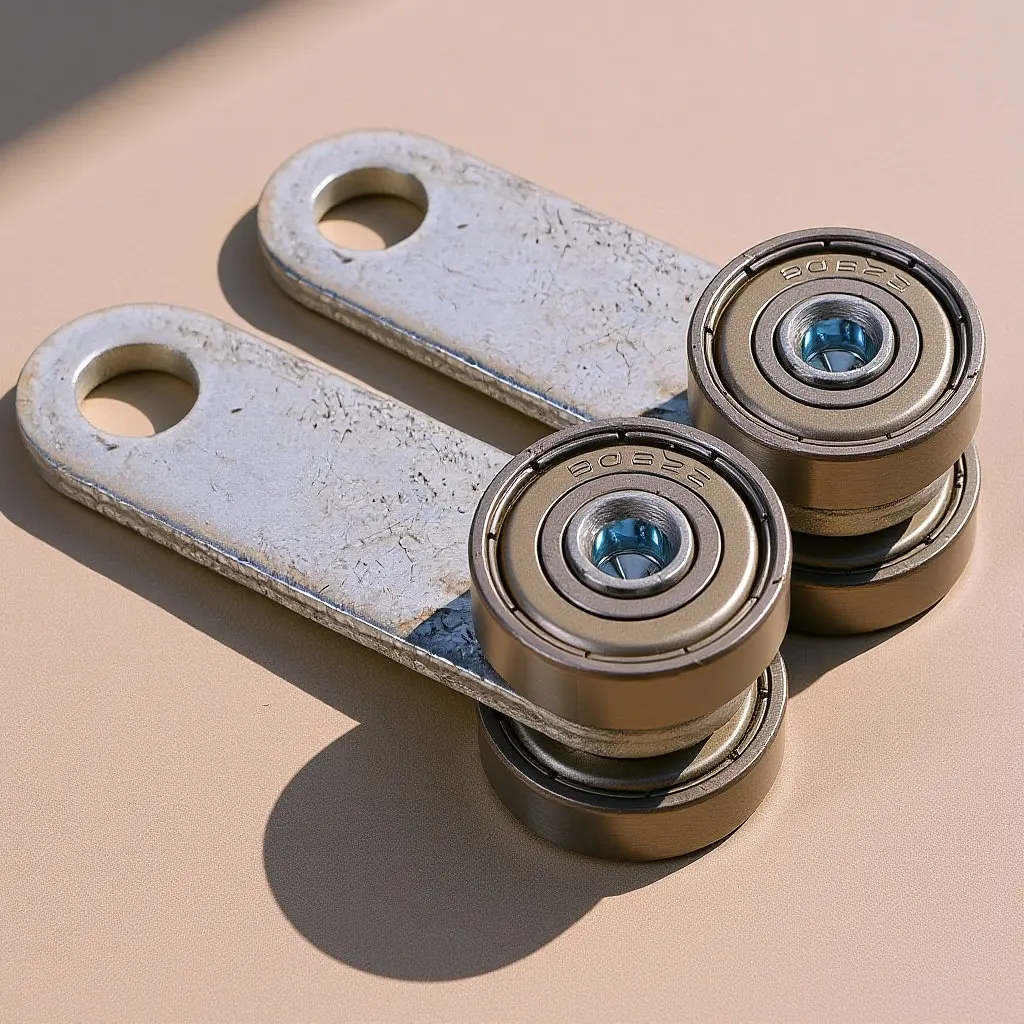 

Комплект из 2-х усиленных роликов для раздвижных дверей, 24 мм, с двойным подшипником, для замены оконных и дверных механизмов, высокая точность